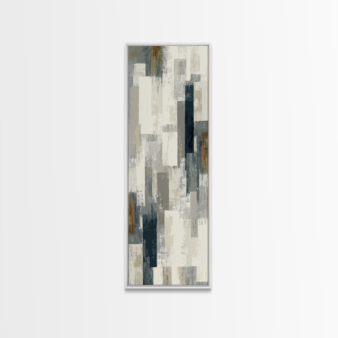 Cream on Cream Minimalist Forms Canvas Print, Monochrome Art, Gallery Decor, Living Room Decor, Oil Painting, Mono, MON-1x3-82