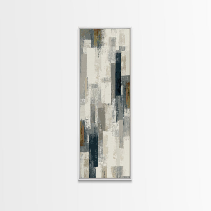 Cream on Cream Minimalist Forms Canvas Print, Monochrome Art, Gallery Decor, Living Room Decor, Oil Painting, Mono, MON-1x3-82