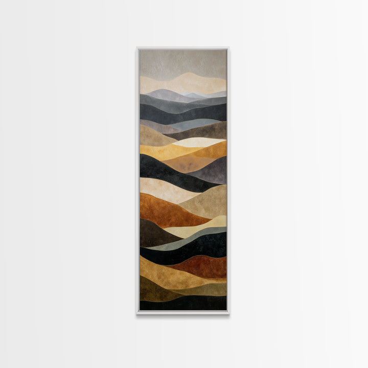 Charcoal Mountain Landscape Canvas Print, Monochrome Art, Digital Print, Living Room Decor, Fine Art, Mono, Modern Art, MON-1x3-88