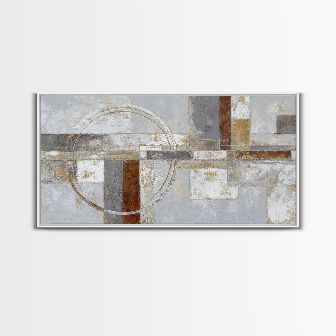 Silver Ocean Moonlight Scene Framed Canvas Print, Monochrome Art, Dopamine Decor, Living Room Decor, Mono, Modern Decor, MON-2x1-87