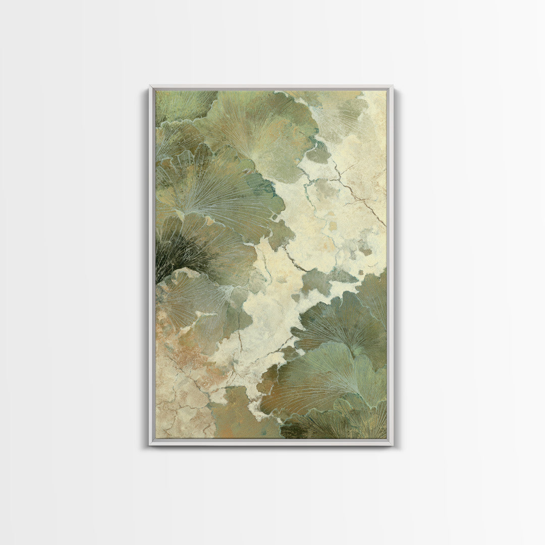 Gold Tonal Sunburst Medallion Framed Canvas Print, Monochrome Art, Textured Painting, Living Room Decor, Fine Art, Mono, MON-2x3-22