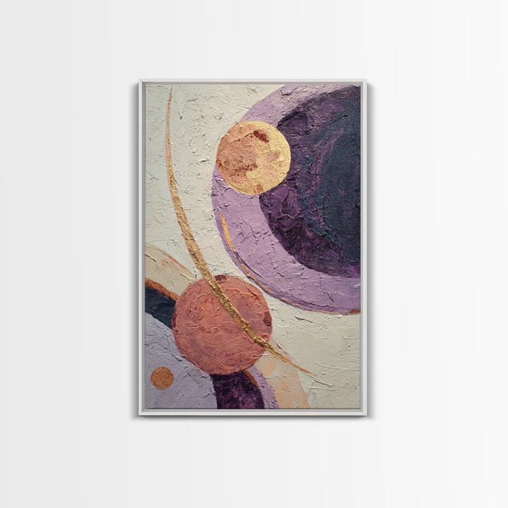 Purple Night Sky Framed Canvas Print, Monochrome Art, Wall Art, Living Room Decor, Abstract Art, Mono, Bedroom Decor, MON-2x3-47