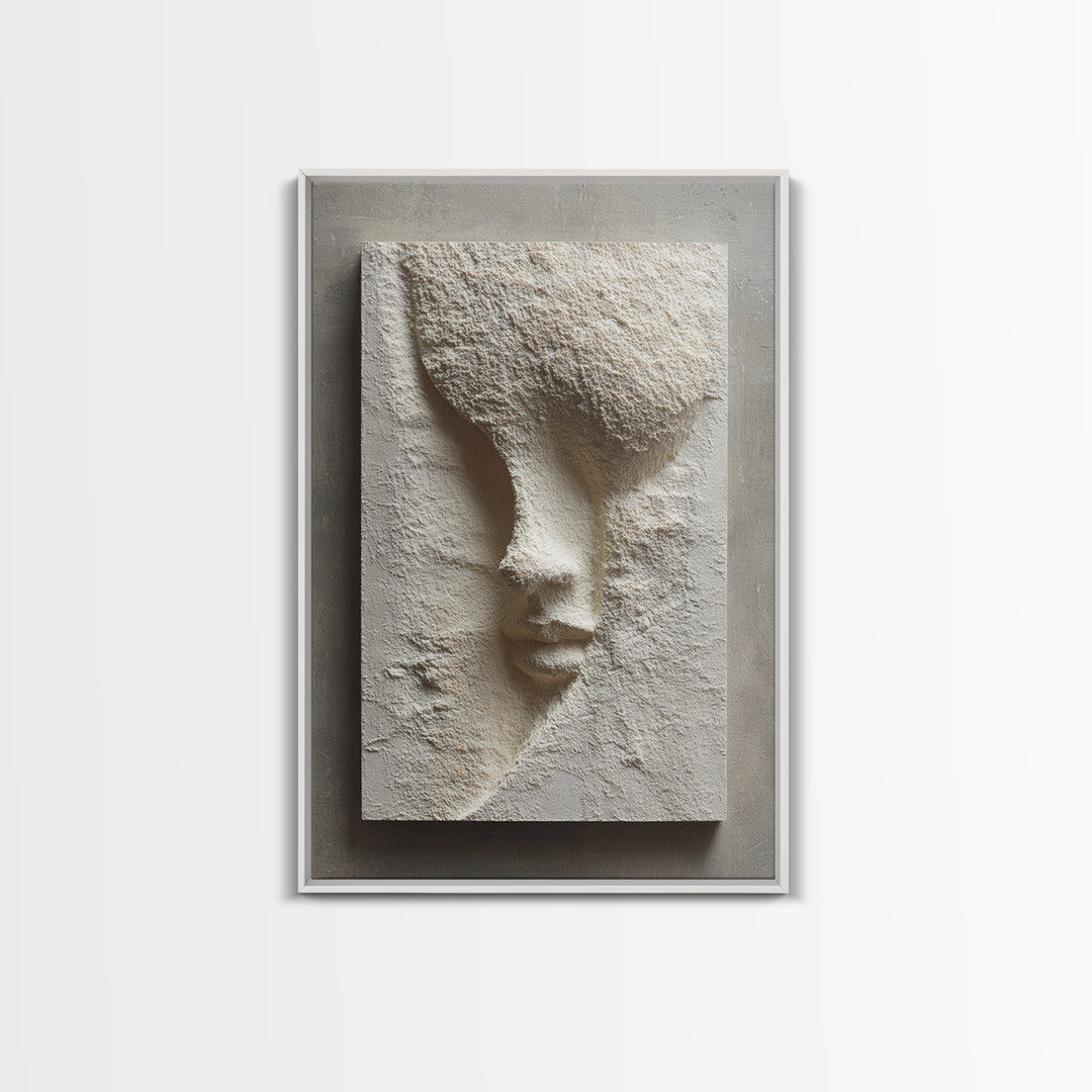 Cream on Cream Minimalist Forms Canvas Print, Monochrome Art, Minimalist Decor, Living Room Decor, Fine Art, Mono, MON-2x3-54