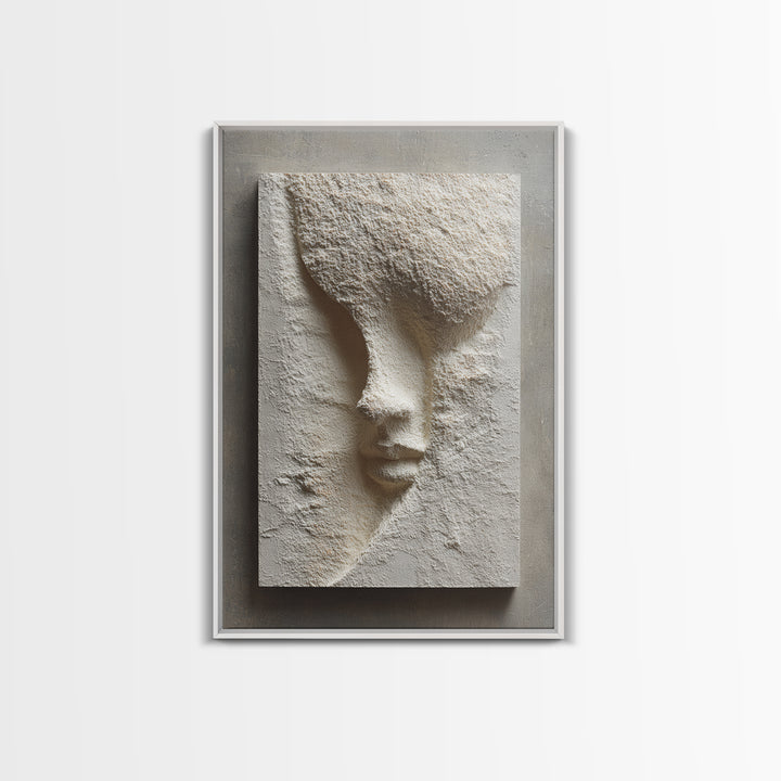 Cream on Cream Minimalist Forms Canvas Print, Monochrome Art, Minimalist Decor, Living Room Decor, Fine Art, Mono, MON-2x3-54