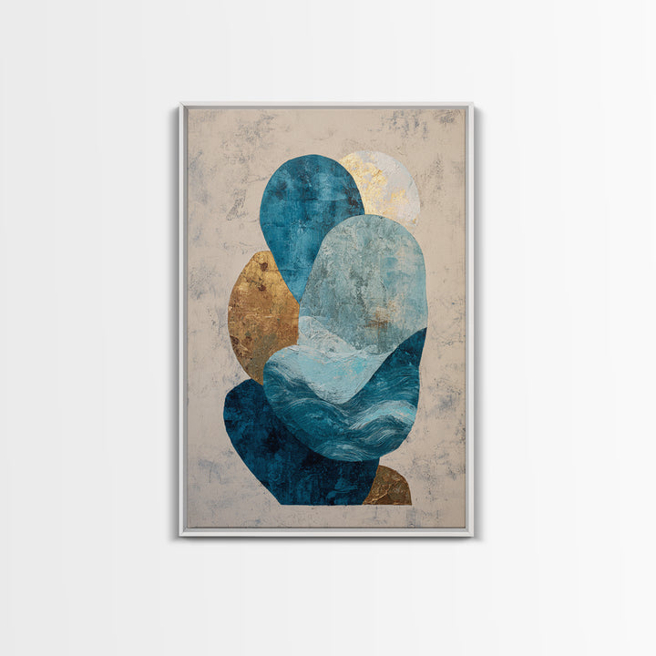 All Blue Ocean Abstraction Canvas Print, Monochrome Art, Bedroom Decor, Living Room Decor, Fine Art, Mono, Abstract Painting, MON-2x3-57