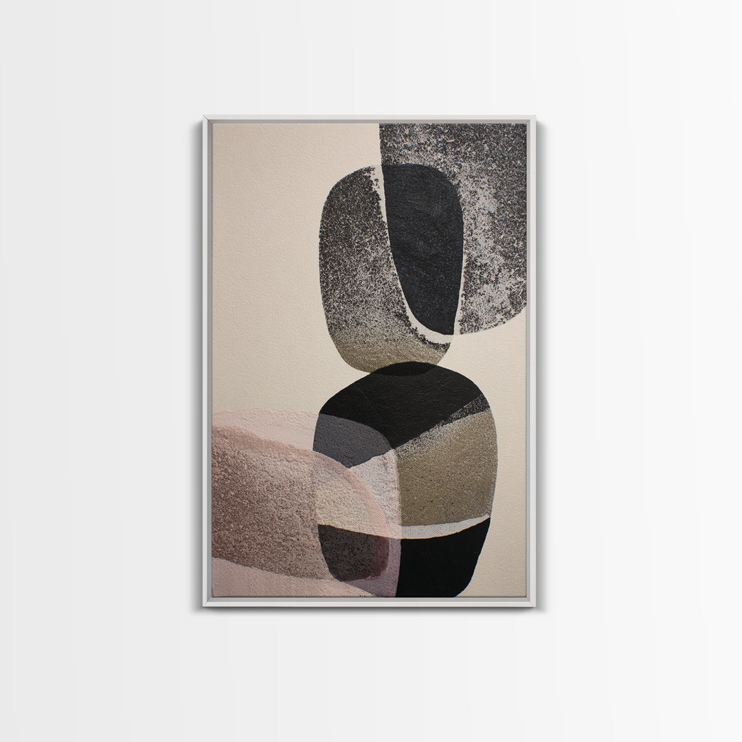 Black Ink Abstract Canvas Print, Monochrome Art, Digital Art, Living Room Decor, Fine Art, Mono, Dark Academia Decor, MON-2x3-62