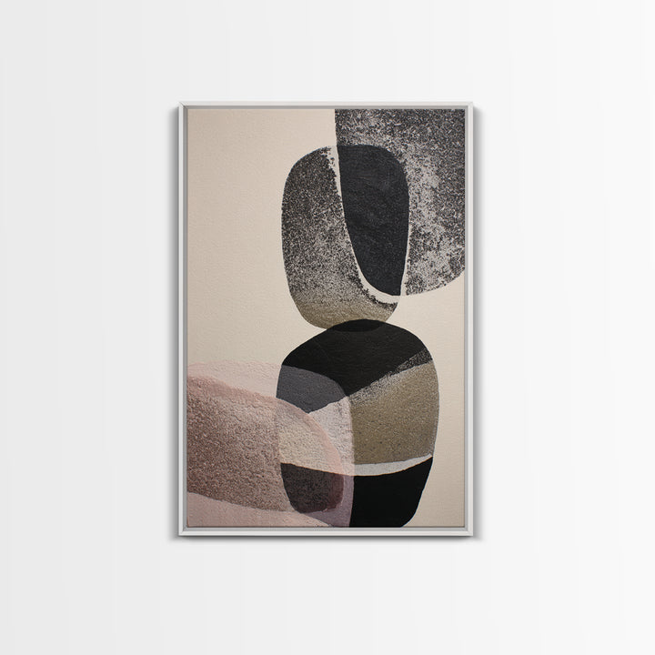 Black Ink Abstract Canvas Print, Monochrome Art, Digital Art, Living Room Decor, Fine Art, Mono, Dark Academia Decor, MON-2x3-62