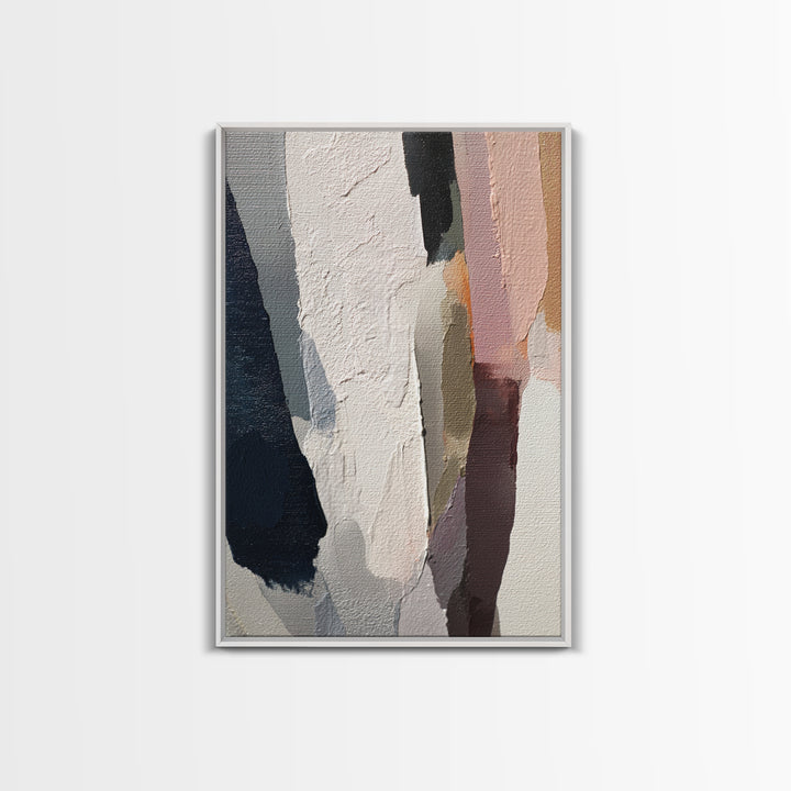 Blue Mountain Ridge Layers Framed Canvas Print, Monochrome Art, Boho Wall Art, Living Room Decor, Fine Art, Mono, Neutral Decor, MON-2x3-8