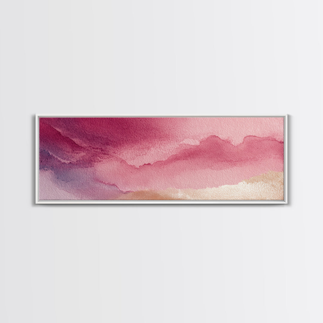 All Pink Cloudscape Canvas Print, Monochrome Art, Home Decor, Living Room Decor, Mono, Bedroom Decor, Textured Wall Art, MON-3x1-76