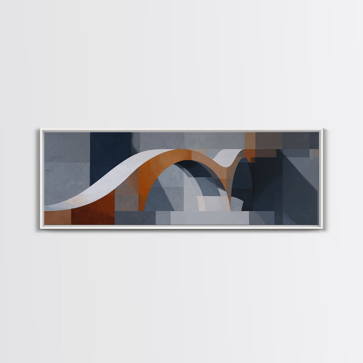 Gray Architectural Arch and Shadow Study Canvas Print, Monochrome Art, Unique Wall Art, Living Room Decor, Fine Art, Mono, MON-3x1-98