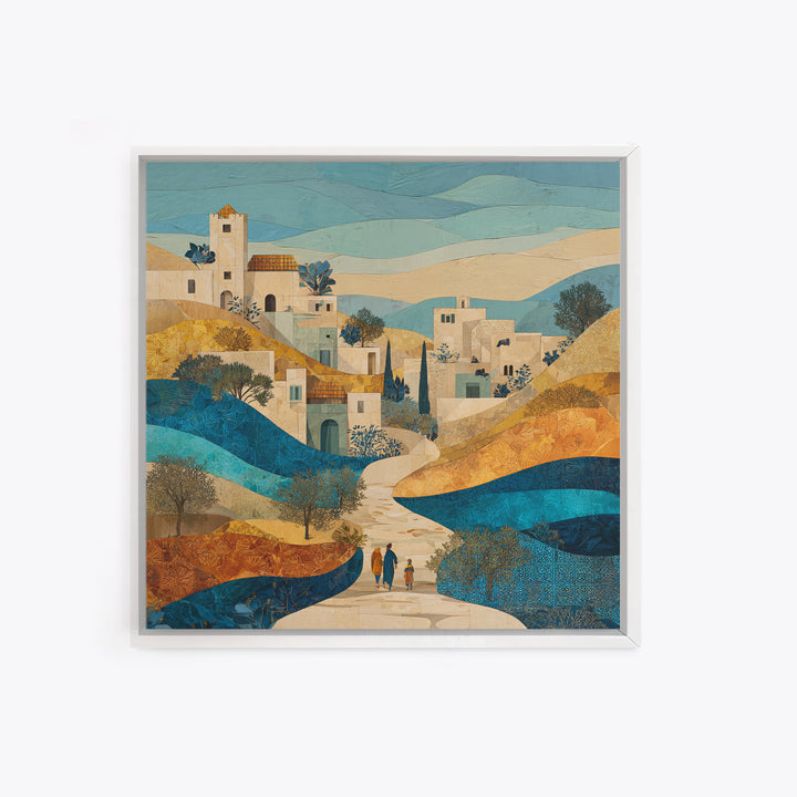 Sahara Dune Waves Framed Canvas Print, Moroccan Art, Living Room Decor, Fine Art, Marrakesh, Travel Poster, Map Wall Art, MOR-1x1-44