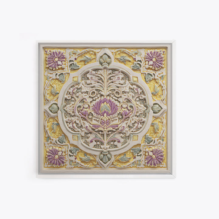 Patterned Door Hardware and Carved Wood Detail Canvas Print, Moroccan Art, Statement Artwork, Living Room Decor, Marrakesh, MOR-1x1-67