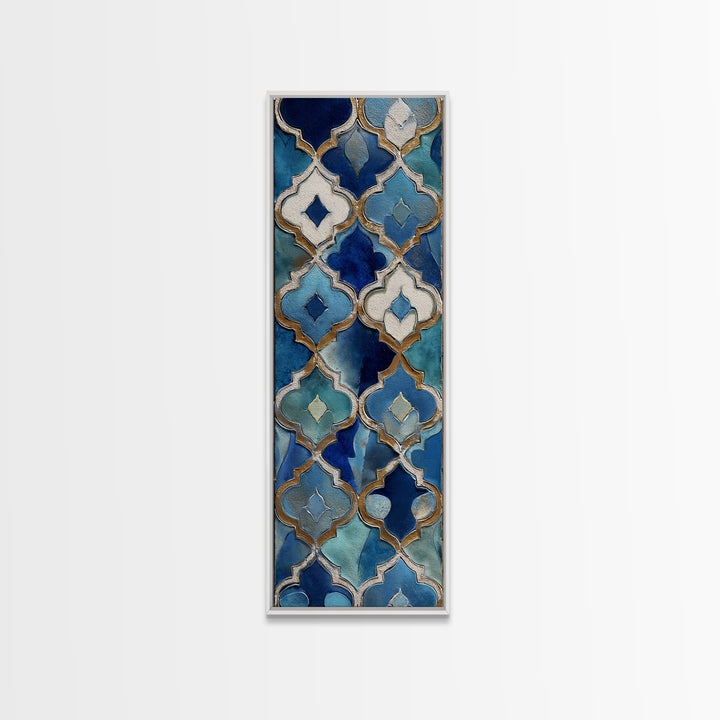 Islamic Geometric Rosette Canvas Print, Moroccan Art, Set of 3 Prints, Living Room Decor, Abstract Art, Marrakesh, Modern Rug, MOR-1x3-48