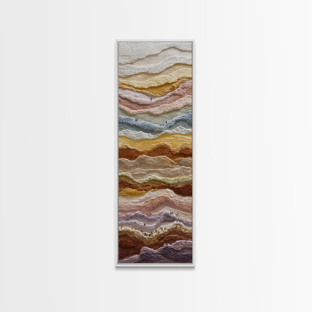 Sahara Dune Waves Framed Canvas Print, Moroccan Art, Gallery Decor, Living Room Decor, Fine Art, Marrakesh, Home Decor, MOR-1x3-80