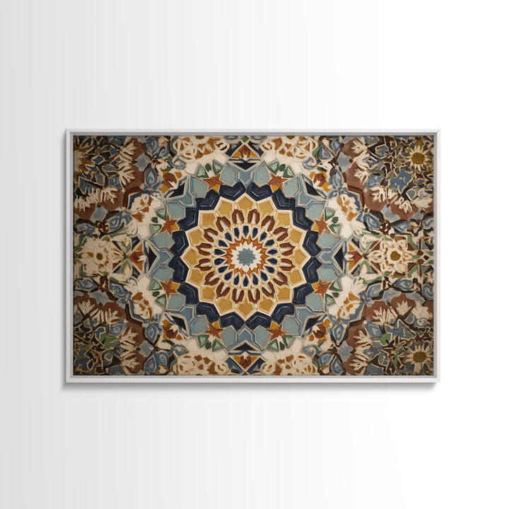 Islamic Geometric Rosette Canvas Print, Moroccan Art, Modern Decor, Living Room Decor, Abstract Art, Marrakesh, Wall Decor, MOR-3x2-16
