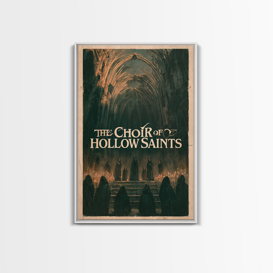 The Choir Of Hollow Saints, English Language Horror Movie Poster, 1970s Horror Art, Retro Horror Movie Art, Framed Canvas Print