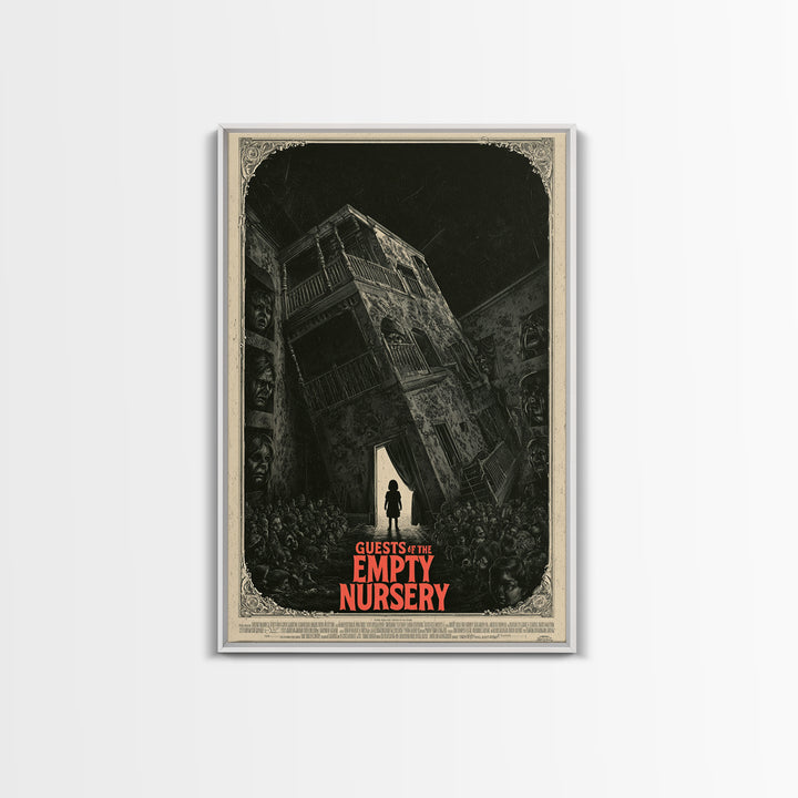 Guests Of The Empty Nursery, English Language Horror Movie Poster, Giallo Horror Art, Cult Horror Poster, Framed Canvas Print