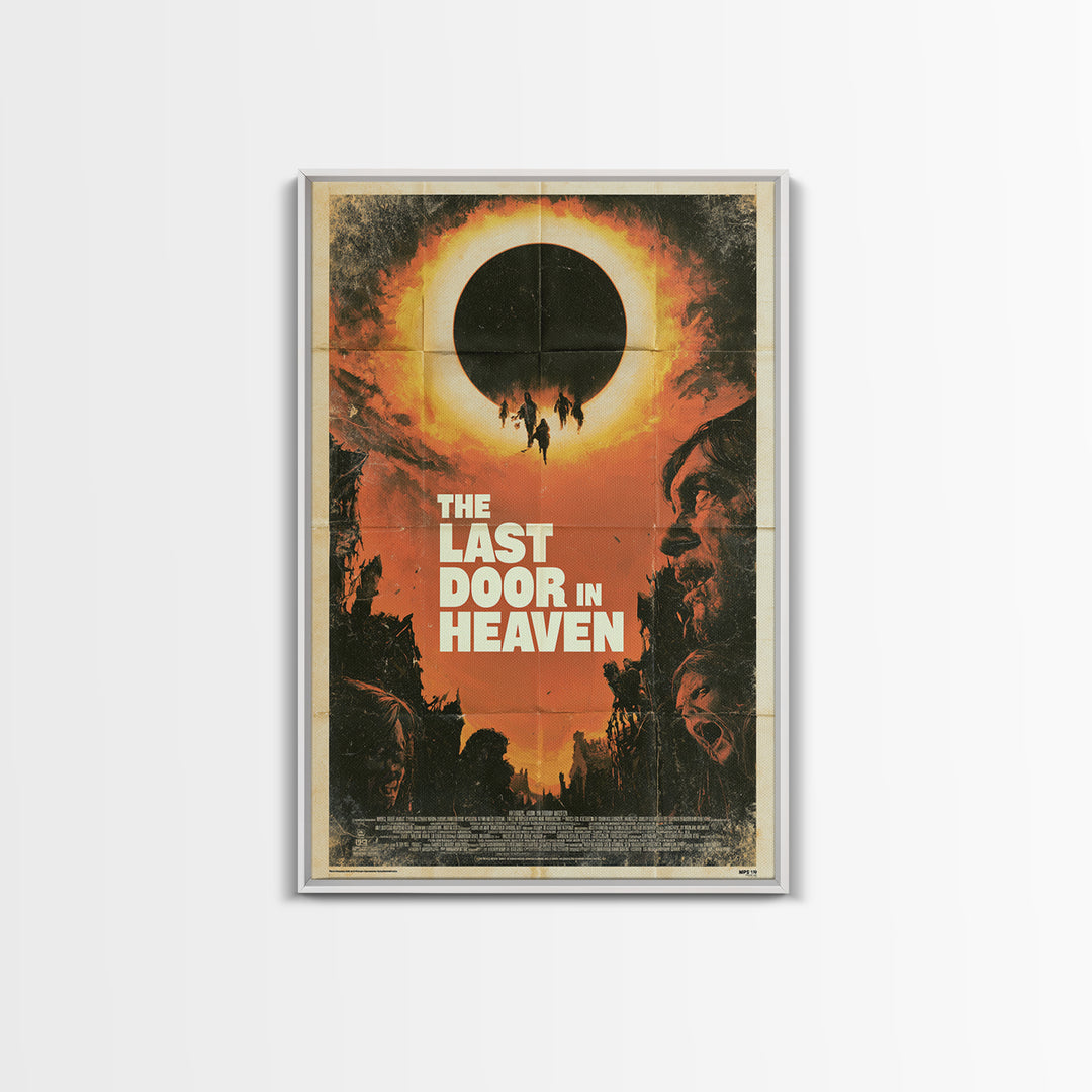 The Last Door In Heaven, English Language Horror Movie Poster, 1970s Horror Art, Retro Horror Movie Art, Framed Canvas Print