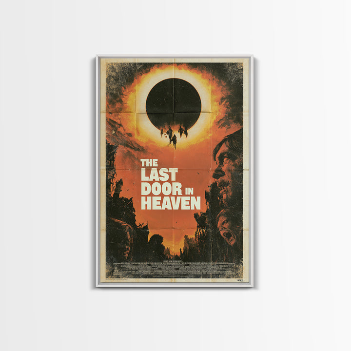 The Last Door In Heaven, English Language Horror Movie Poster, 1970s Horror Art, Retro Horror Movie Art, Framed Canvas Print