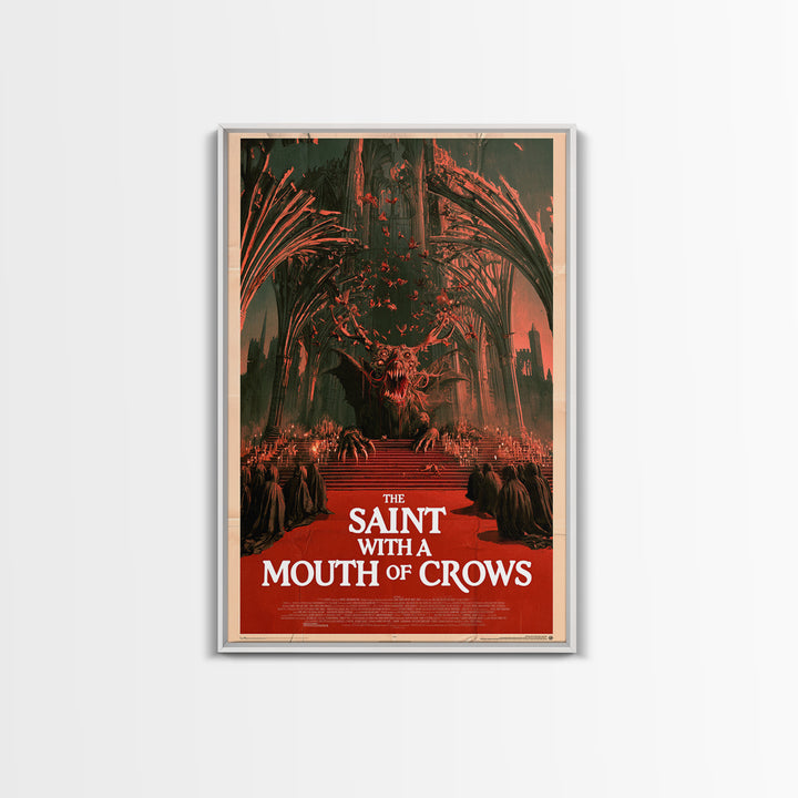The Saint With A Mouth Of Crows, English Language Horror Movie Poster, 1960s Horror Art, Retro Horror Movie Art, Canvas Print