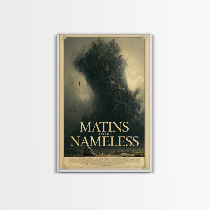 Matins For The Nameless, English Language Horror Movie Poster, Gothic Nightmare Art, Classic Monster Poster, Canvas Print