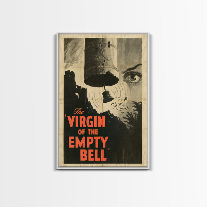 The Virgin Of The Empty Bell, English Language Horror Movie Poster, 1930s Horror Art, Retro Horror Movie Art, Canvas Print