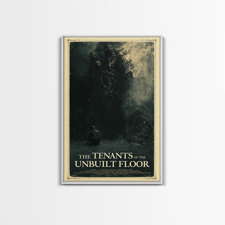 The Tenants Of The Unbuilt Floor, English Language Horror Movie Poster, Dark Romantic Horror Art, Cult Horror Poster, Canvas Print