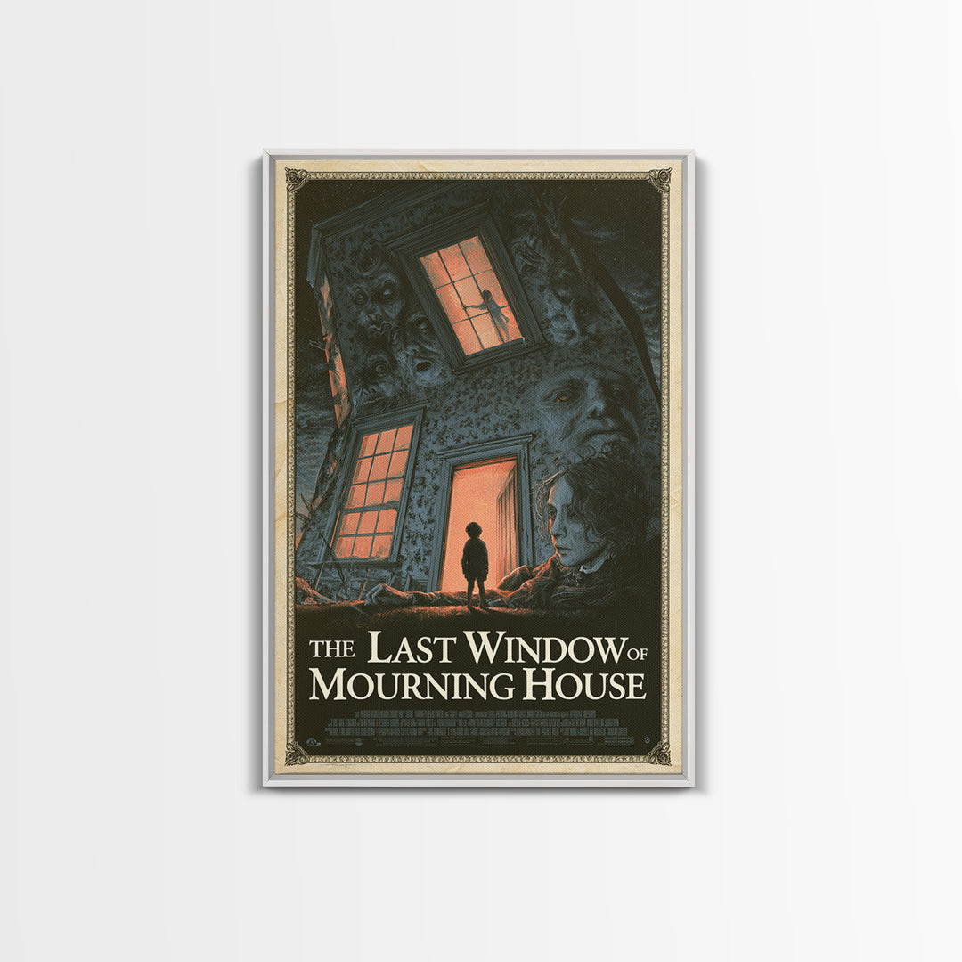 The Last Window Of Mourning House, English Language Horror Movie Poster, Gothic Nightmare Art, Classic Monster Poster