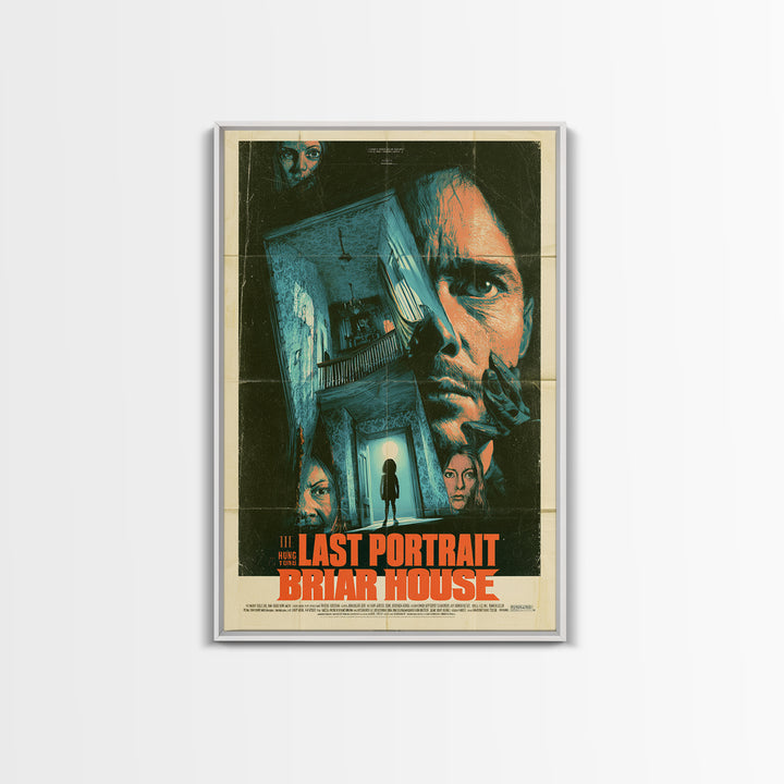 The Last Portrait Hung At Briar House, English Language Horror Movie Poster, Giallo Horror Art, Gothic Cinema Wall Art, Canvas Print