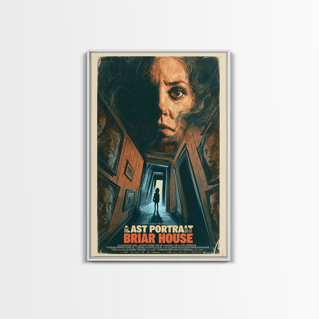 The Last Portrait Hung At Briar House, English Language Horror Movie Poster, Dark Romantic Horror Art, Cult Horror Poster, Canvas Print