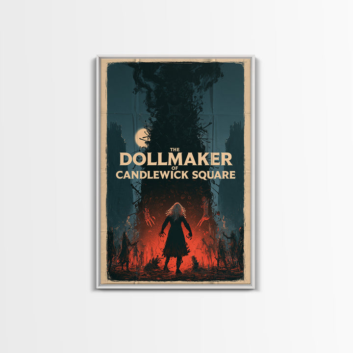 The Dollmaker Of Candlewick Square, English Language Horror Movie Poster, Giallo Horror Art, Classic Monster Poster, Canvas Print