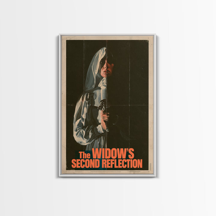 The Widow'S Second Reflection, English Language Horror Movie Poster, 1970s Horror Art, Classic Monster Poster, Canvas Print