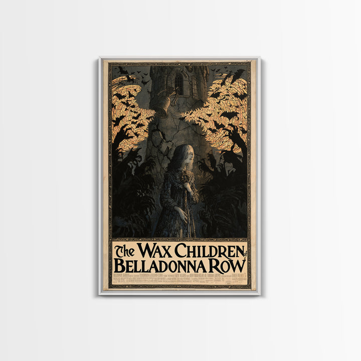 The Wax Children Of Belladonna Row, English Language Horror Movie Poster, Stained Glass Gothic Art, Gothic Cinema Wall Art, Canvas Print