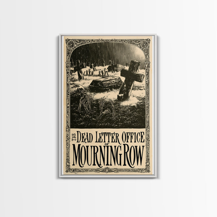The Dead Letter Office Of Mourning Row, English Language Horror Movie Poster, Decadent Line Art, Gothic Cinema Wall Art