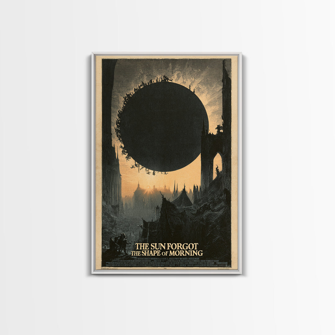 The Sun Forgot The Shape Of Morning, English Language Horror Movie Poster, Gothic Engraving Art, Classic Monster Poster