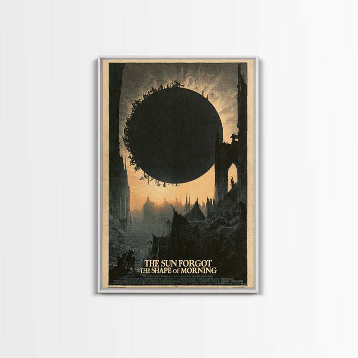The Sun Forgot The Shape Of Morning, English Language Horror Movie Poster, Gothic Engraving Art, Classic Monster Poster
