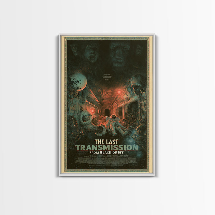 The Last Transmission From Black Orbit, English Language Horror Movie Poster, Dark Romantic Horror Art, Cult Horror Poster, Canvas Print