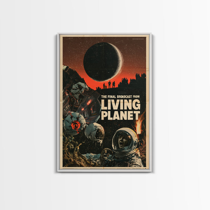 The Final Broadcast From The Living Planet, English Language Horror Movie Poster, 1960s Horror Art, Gothic Cinema Wall Art, Canvas Print