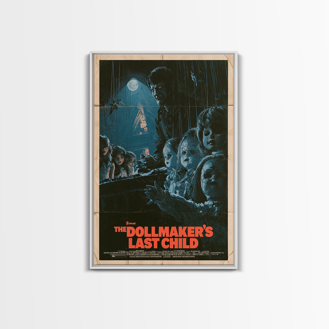 The Dollmaker'S Last Child, English Language Horror Movie Poster, 1970s Horror Art, Classic Monster Poster, Framed Canvas Print
