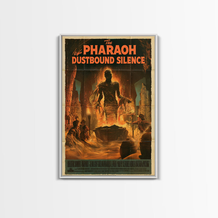 The Pharaoh Of Dustbound Silence, English Language Horror Movie Poster, 1950s Horror Art, Gothic Cinema Wall Art, Canvas Print