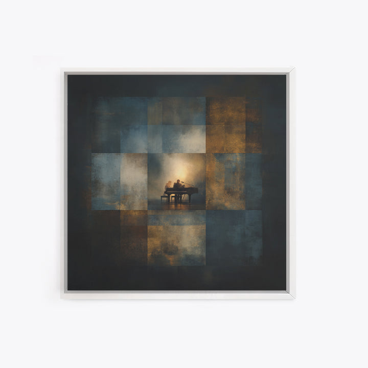Album Cover Abstract Grid Canvas Print, Music Studio Art, Painting from Photo, Studio Decor, Abstract Art, Rhythm, MSA-1x1-18