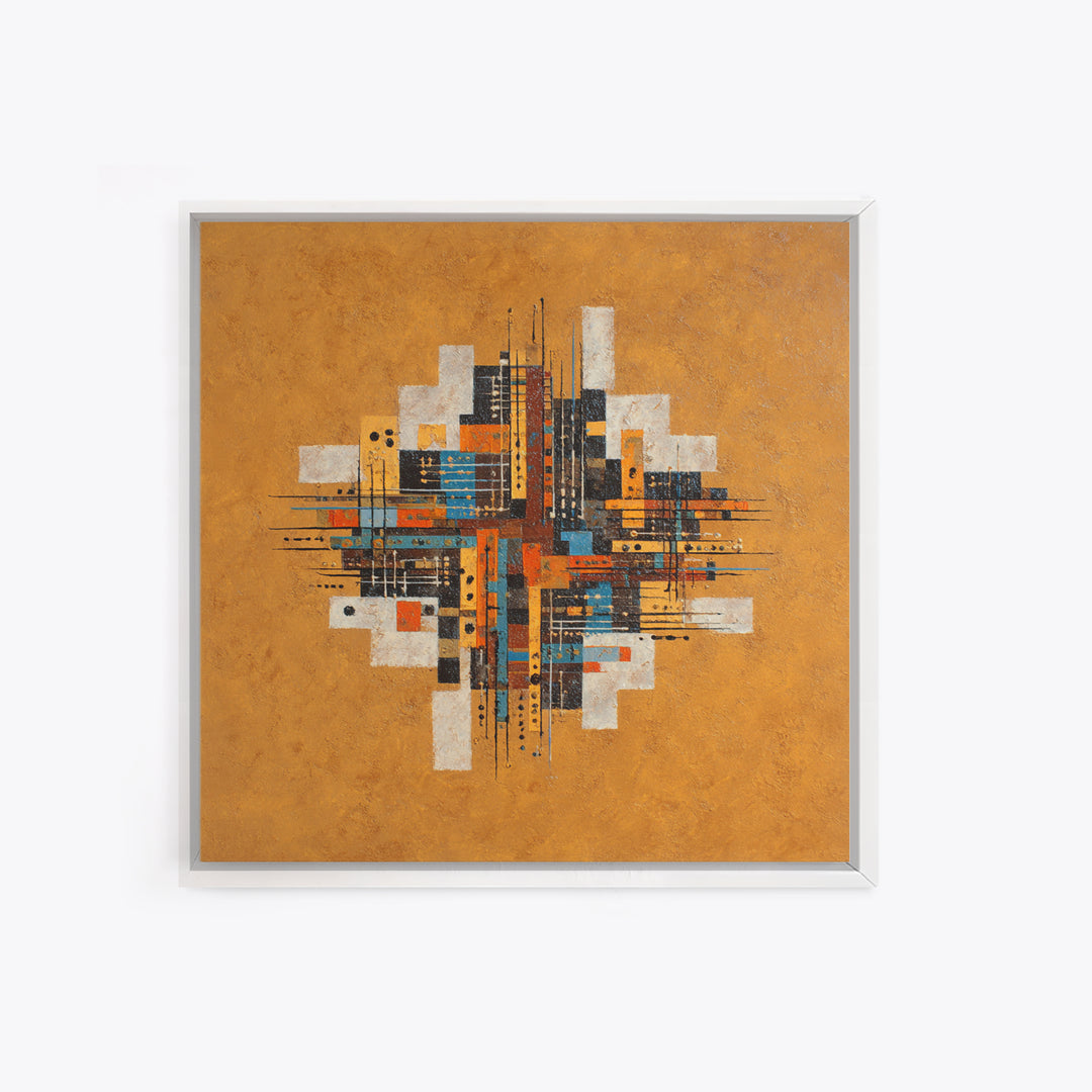Abstract Rhythm Lines Like Painted Music Canvas Print, Music Studio Art, Custom Painting, Studio Decor, Abstract Art, Rhythm, MSA-1x1-23