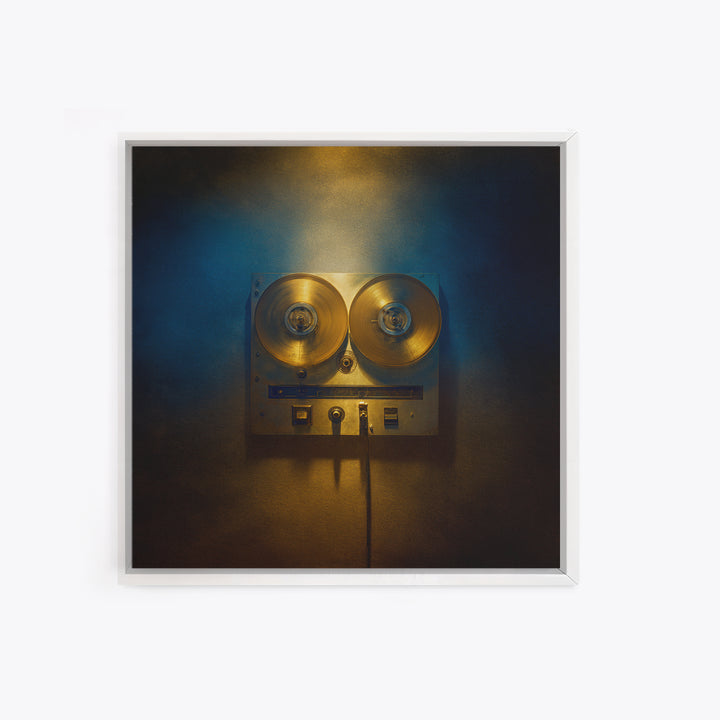 Recording Tape Reel Framed Canvas Print, Music Studio Art, Music Gift, Studio Decor, Fine Art, Rhythm, Room Decor, MSA-1x1-62