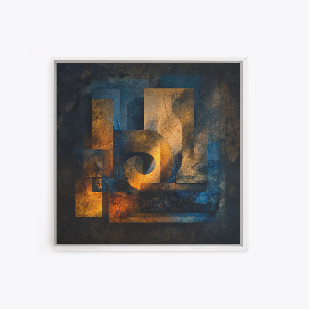 Musical Notes as Abstract Floating Shapes Without Framed Canvas Print, Music Studio Art, Teen Room Decor, Studio Decor, Rhythm, MSA-1x1-84