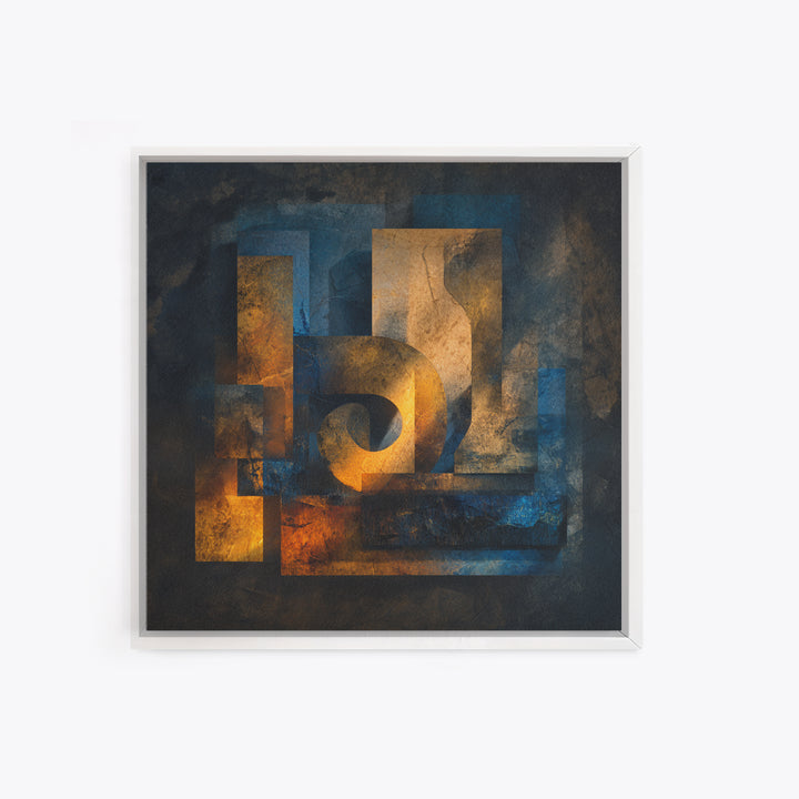 Musical Notes as Abstract Floating Shapes Without Framed Canvas Print, Music Studio Art, Teen Room Decor, Studio Decor, Rhythm, MSA-1x1-84