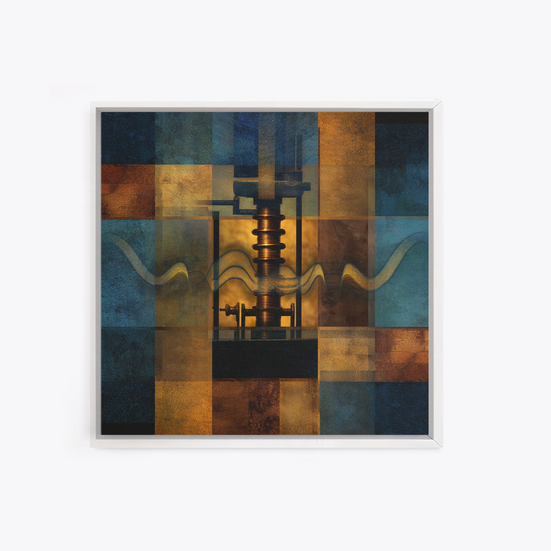 Album Cover Abstract Grid Canvas Print, Music Studio Art, Music Lover Gift, Studio Decor, Fine Art, Rhythm, Textured Painting, MSA-1x1-90