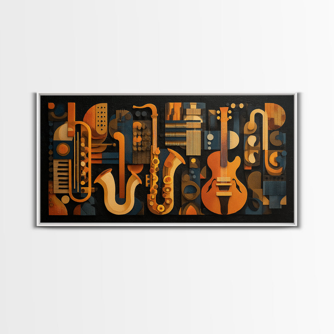 Soundproof Foam Pattern Transformed into Art Canvas Print, Music Studio Art, Studio Decor, Oil Painting, Rhythm, MSA-2x1-39