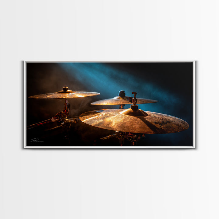 Gold Cymbal Closeup Canvas Print, Music Studio Art, Printable Art, Studio Decor, Watercolor Art, Rhythm, Music Art, MSA-2x1-68