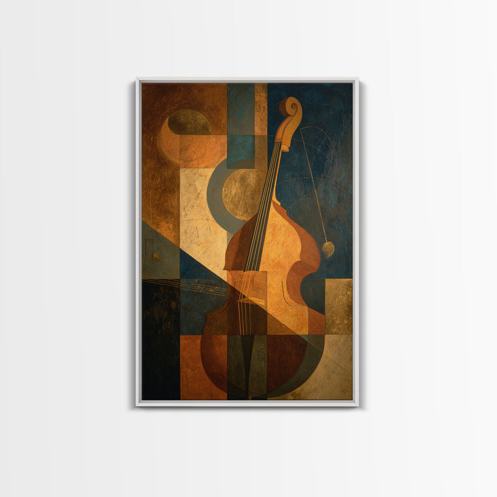 Musical Notes as Abstract Floating Shapes Without Framed Canvas Print, Music Studio Art, Printable Art, Studio Decor, Rhythm, MSA-2x3-68