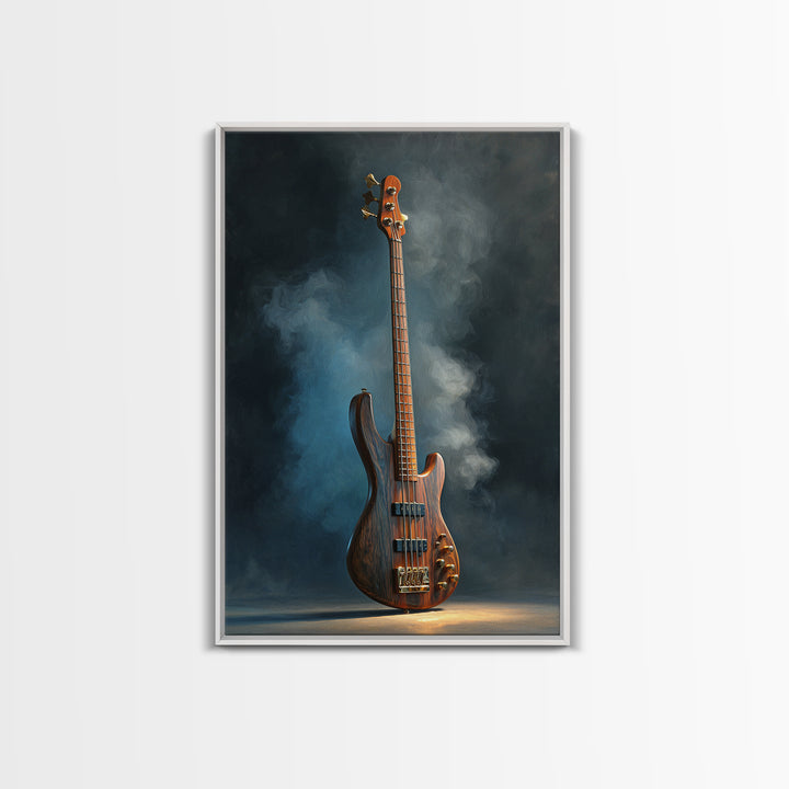 Bass Guitar Closeup Framed Canvas Print, Music Studio Art, Scripture Wall Art, Studio Decor, Fine Art, Rhythm, Travel Wall Art, MSA-2x3-69